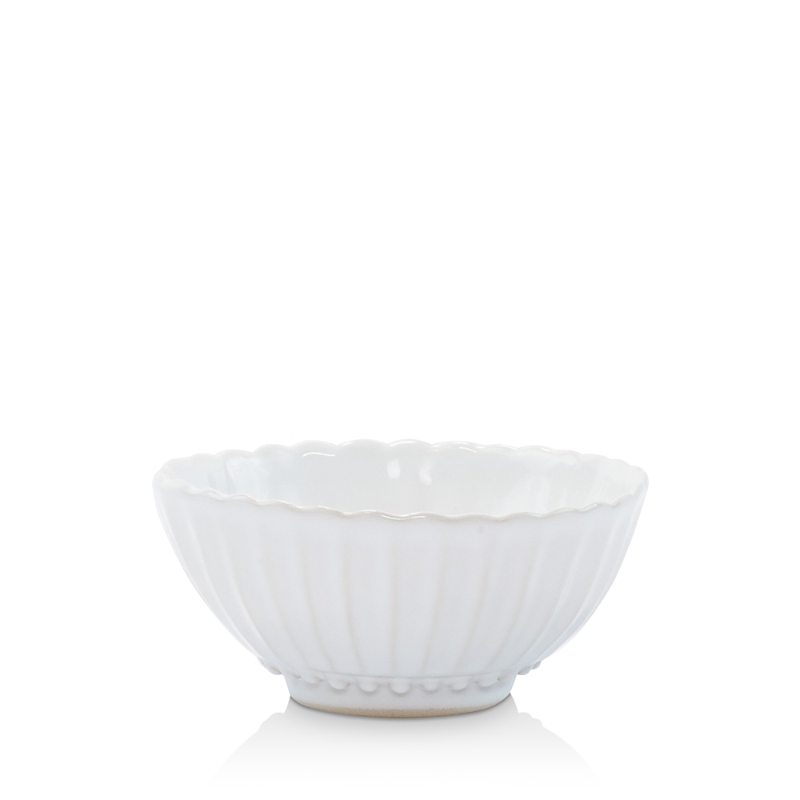 Vietri Incanto Stone White Stripe Small Bowl In White