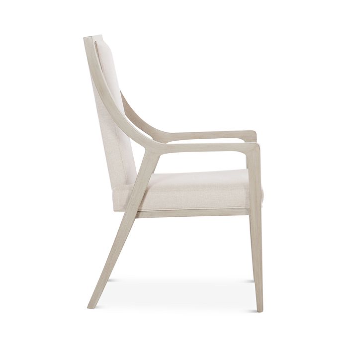 Bernhardt Axiom Cutout Dining Arm Chair (each) In Linear Gray