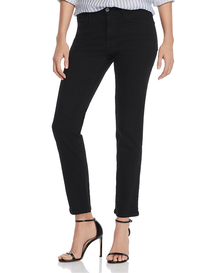 Frame Le High Rise Straight Ankle Jeans In Film Noir