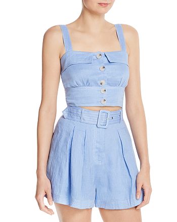 Suboo Button-Down Crop Top | Bloomingdale's