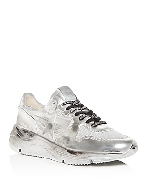 GOLDEN GOOSE MEN'S DISTRESSED LEATHER LOW-TOP trainers,G34MS963.RAY