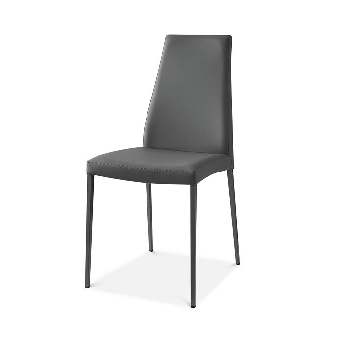 Calligaris Aida Soft Dining Chair In Skuba Grey/grey Metal Frame