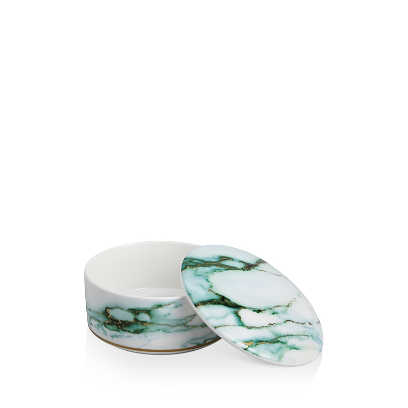Prouna Marble Jewelry Box In Verde
