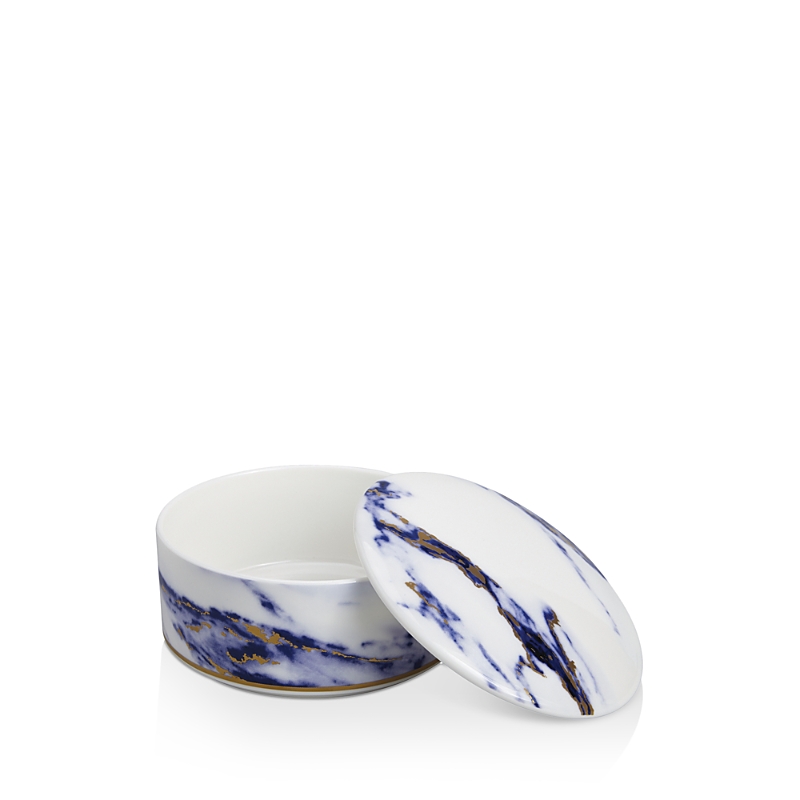 Prouna Marble Jewelry Box In Azure