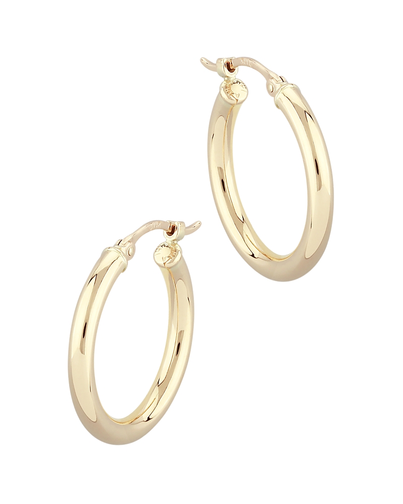 Bloomingdale's Small Tube Hoop Earrings In 14k Yellow Gold - Exclusive In Gold