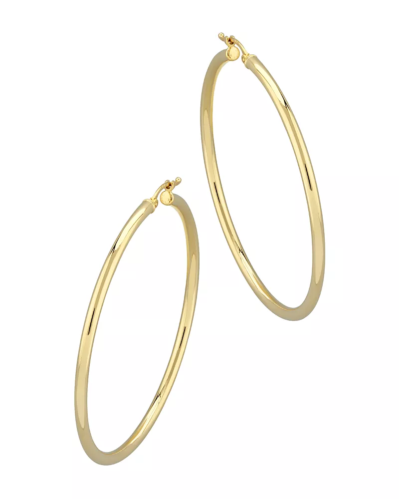 Bloomingdale's Fine Collection Tube Hoop Earrings in 14K Yellow Gold