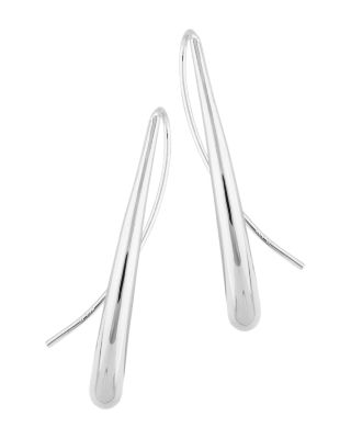 14k white gold threader earrings