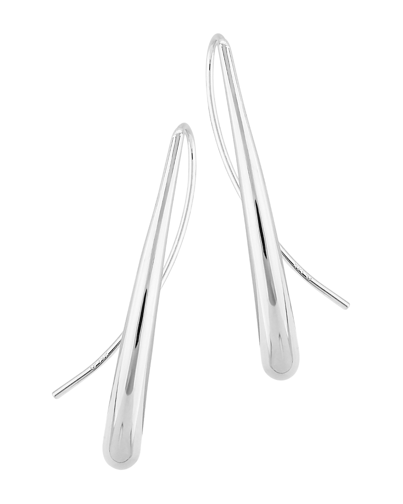 Bloomingdale's Long Teardrop Threader Earrings In 14k White Gold - Exclusive In White