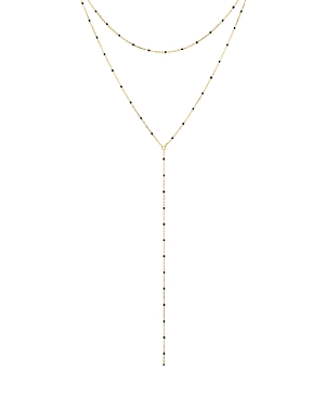 ARGENTO VIVO MULTI-ROW LARIAT NECKLACE IN 14K GOLD-PLATED STERLING SILVER, 14-18,826382GBLK