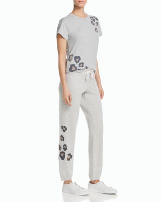 monrow leopard sweatpants