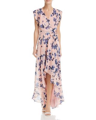 eliza j floral faux wrap dress