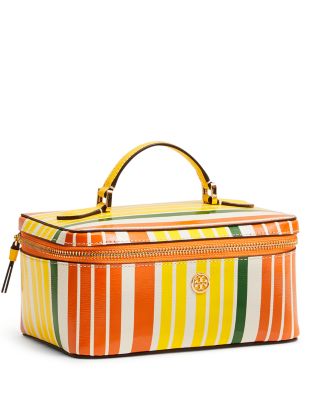 Tory Burch Robinson Large Striped Cosmetic Case | Bloomingdale's