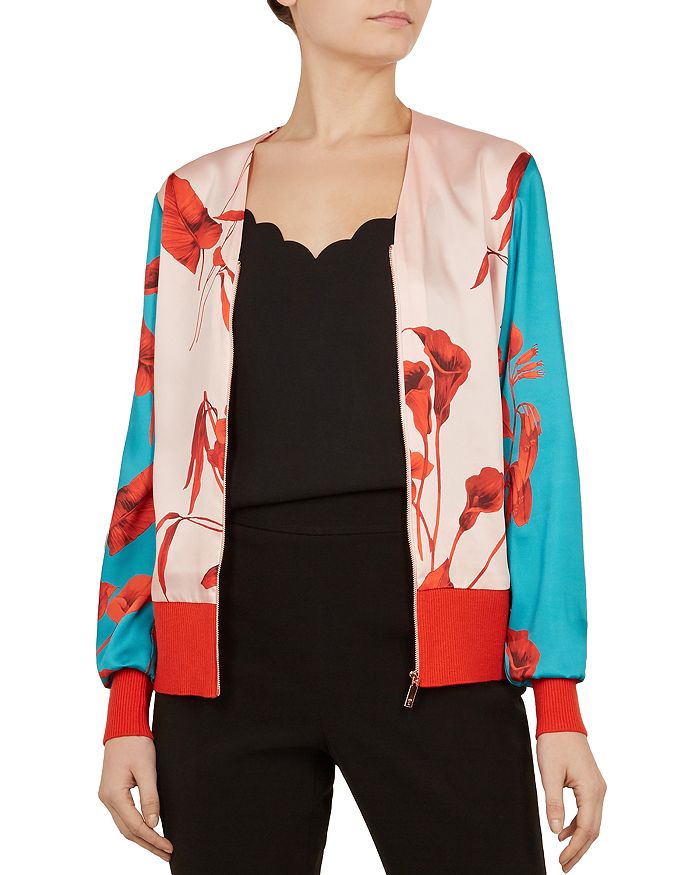 Ted Baker Cortnee Fantasia print Bomber Jacket In Pink ModeSens