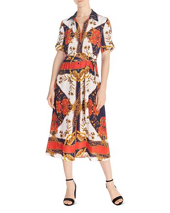 Sandro Apoline Printed Midi Dress | Bloomingdale's