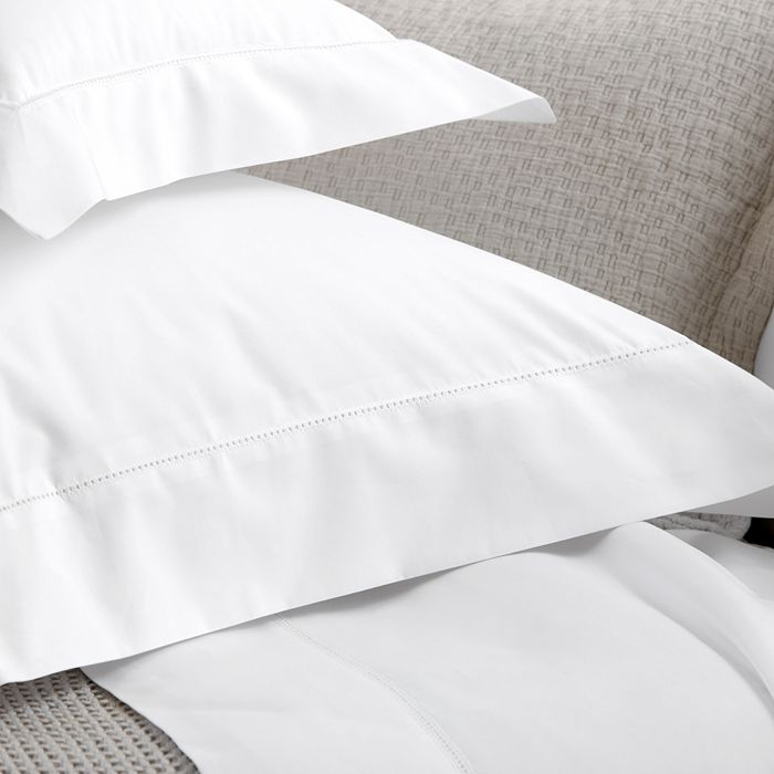 Matouk Milano Hemstitch Flat Sheet, King In White