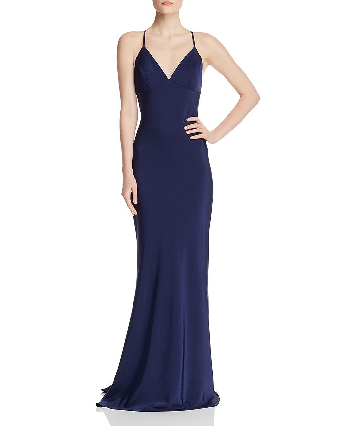 Faviana Couture Draped Satin Gown | Bloomingdale's