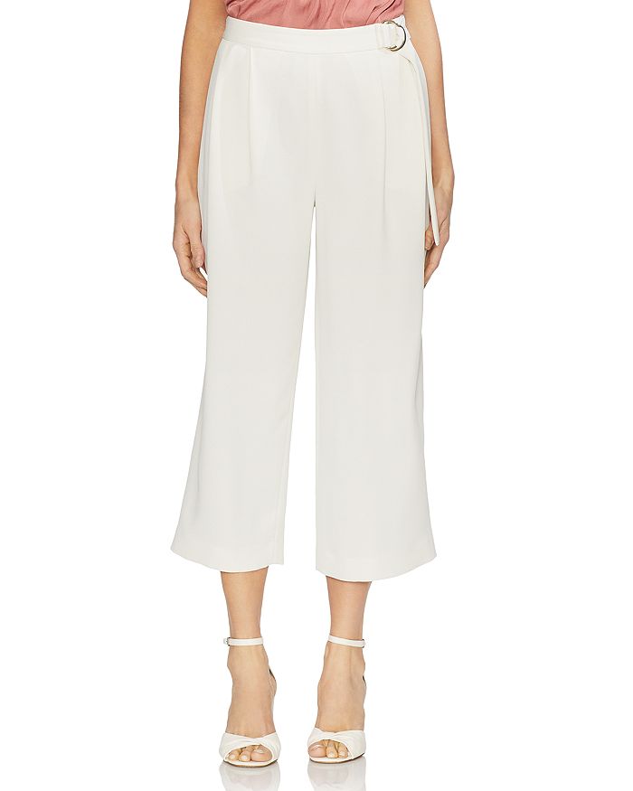 VINCE CAMUTO Pleated Wide-Leg Cropped Pants | Bloomingdale's