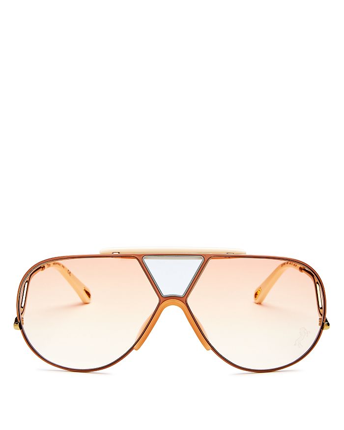 Chloé Women's Willis Shield Aviator Sunglasses, 59mm In Rose/rose Gradient