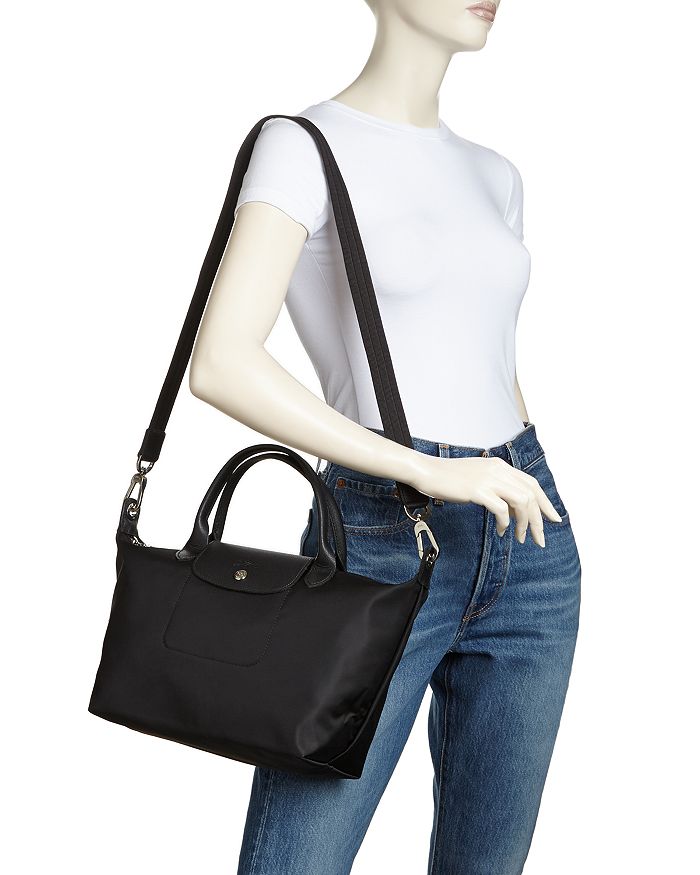 Longchamp Le Pliage Neo Small Shoulder Bag In Cement/silver | ModeSens