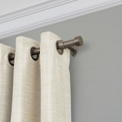 Serena Adjustable Curtain Rod with Cap Finials, 48"-86"
