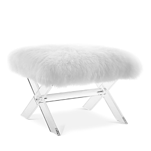 Photos - Other Furniture Modway Swift Sheepskin Bench EEI-2843-CLR-WHI 
