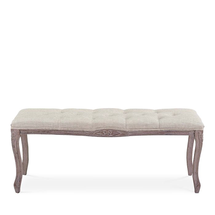 Shop Modway Regal Vintage French Upholstered Fabric Bench In Brown