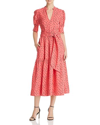 Rebecca Vallance Holliday Belted Dot Print Dress | Bloomingdale's