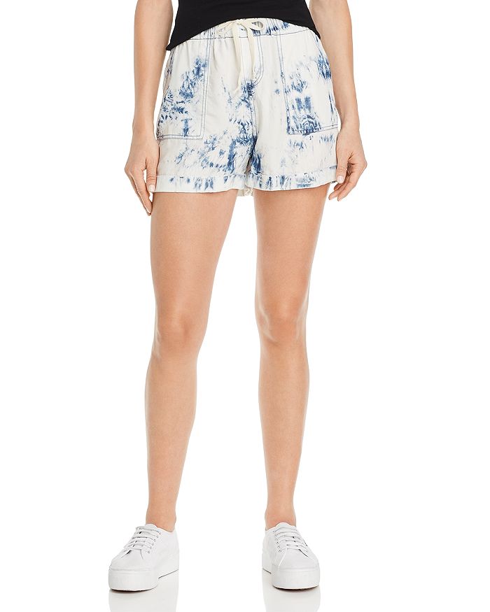 Aqua Tie-dye Drawstring Shorts - 100% Exclusive In White/blue