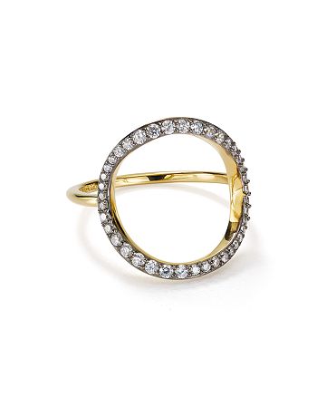 Nadri - Sterling Villa Open Circle Ring in 18K Gold-Plated Sterling Silver