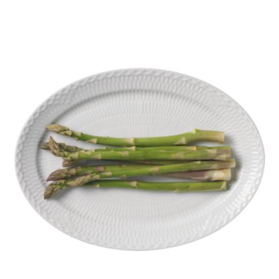 Royal Copenhagen - White Fluted Half Lace 11" Oval Plate