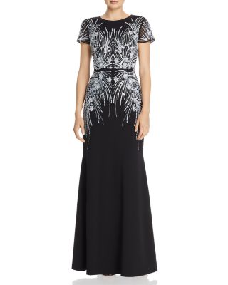Adrianna Papell - Floral Beaded Gown