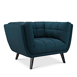 Modway Bestow Upholstered Fabric Armchair In Blue