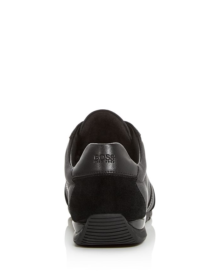 Shop Hugo Boss Men's Saturn Low Top Sneakers In Black
