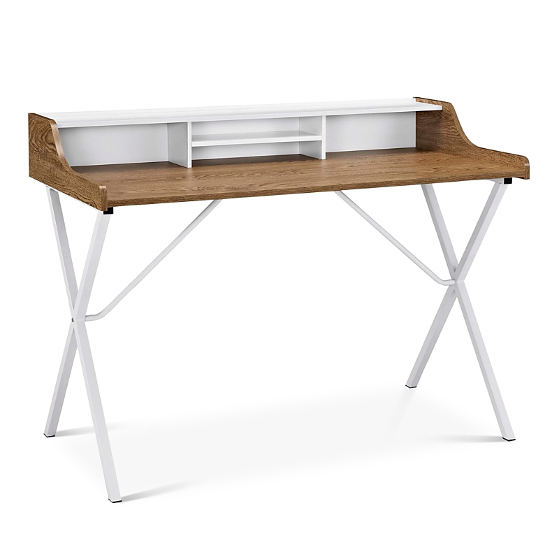 Modway Bin Office Desk In Walnut