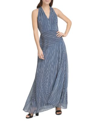 Donna Karan - Striped Maxi Dress