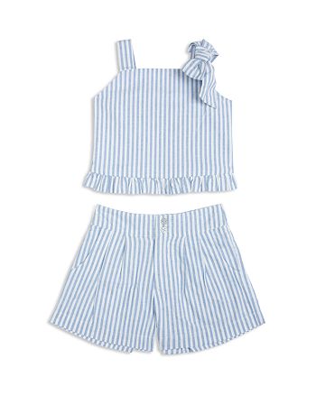 Habitual Kids Girls' Luciana Tied-Shoulder Tank & Pleated Shorts Set ...