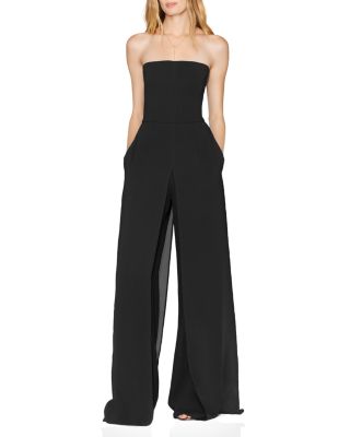 black chiffon overlay jumpsuit