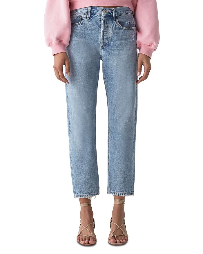 AGOLDE PARKER HIGH-RISE CROPPED STRAIGHT JEANS IN SWAPMEET,A113C-811