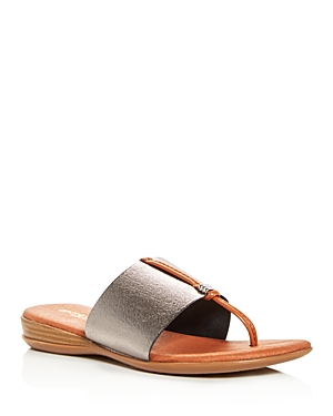 Andre Assous Women's Nice Thong Sandals In Bronze