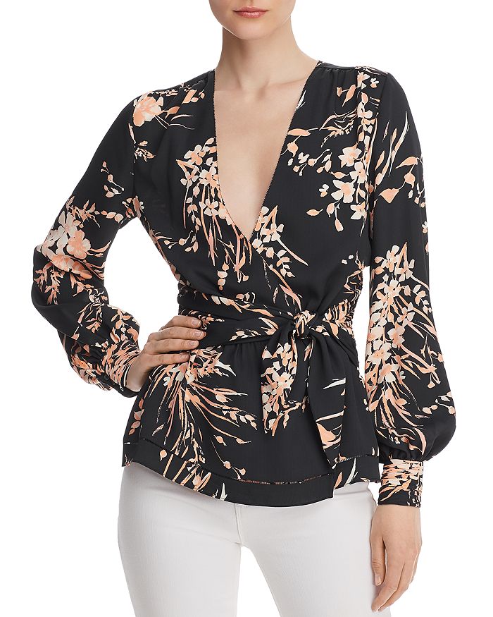 JOIE ARIN FLORAL WRAP TOP,19-2-005489-TP03035