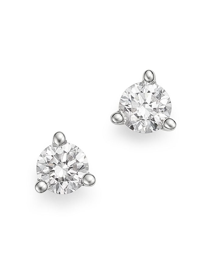 Bloomingdale's Diamond Stud Earrings In 14k White Gold 3-prong Martini Setting, 0.20 Ct. T.w. - 100% Exclusive