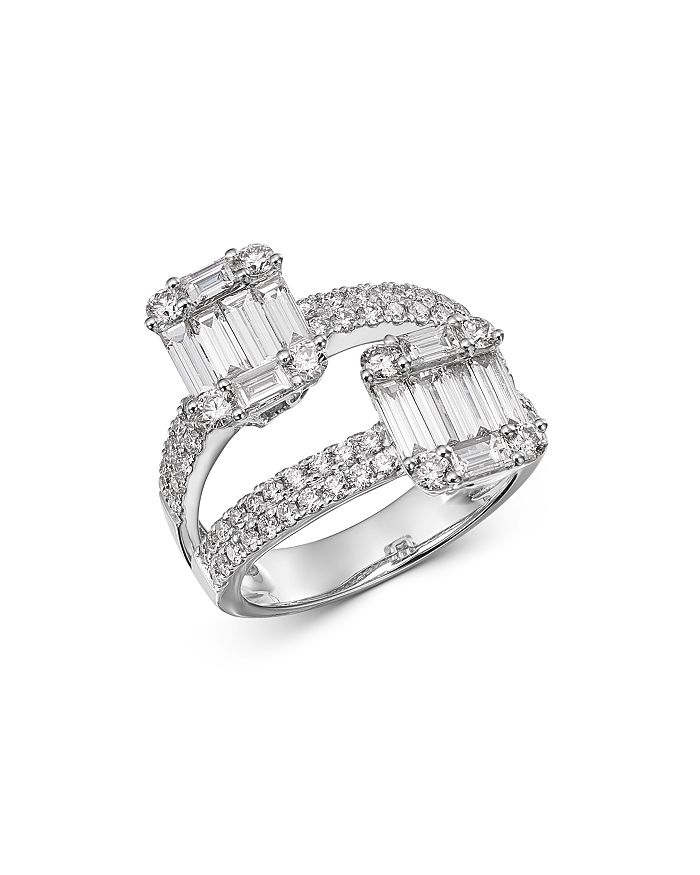 Bloomingdale's Diamond Mosaic Statement Ring In 14k White Gold, 2.0 Ct. T.w. - 100% Exclusive