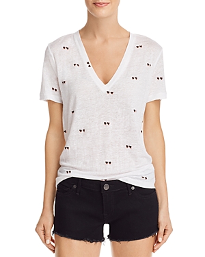 Rails Cara Printed Tee In Heart Sunnies