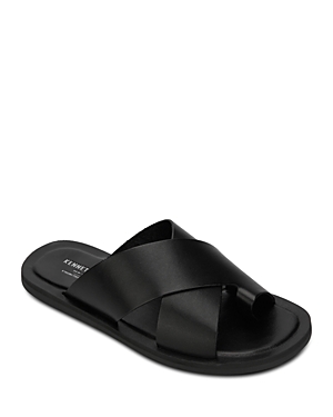 Kenneth Cole Men's Ideal Leather Toe-Ring Slide Sandals