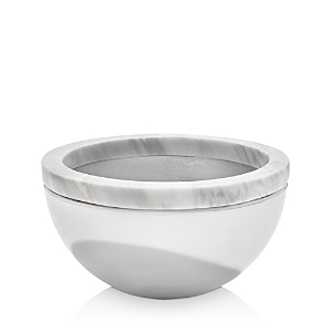 Shop Anna New York Dual Bowl In Carrara Silver