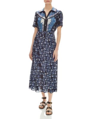 sandro printed midi dress