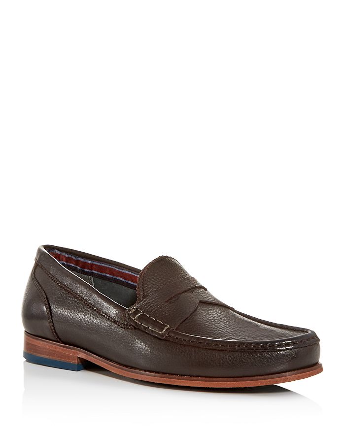 TED BAKER MEN'S SHORNAL LEATHER PENNY LOAFERS,918266