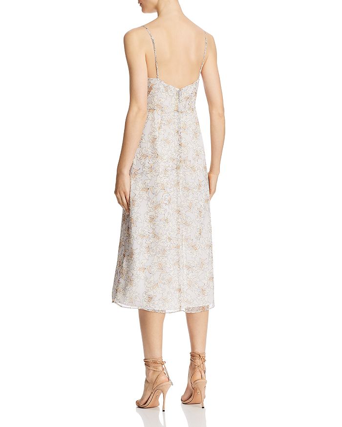 The East Order Harlie Floral Lace-Up Midi Dress In Pale Blue Floral ...