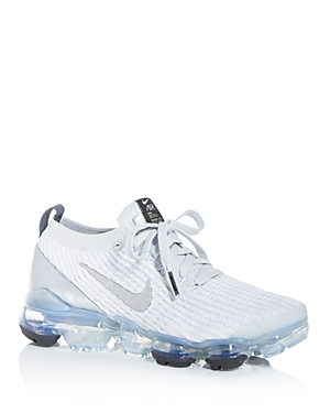 Nike Women's Air Vapormax Flyknit 3 Low-top Sneakers In White/metallic Silver/pure Platinum