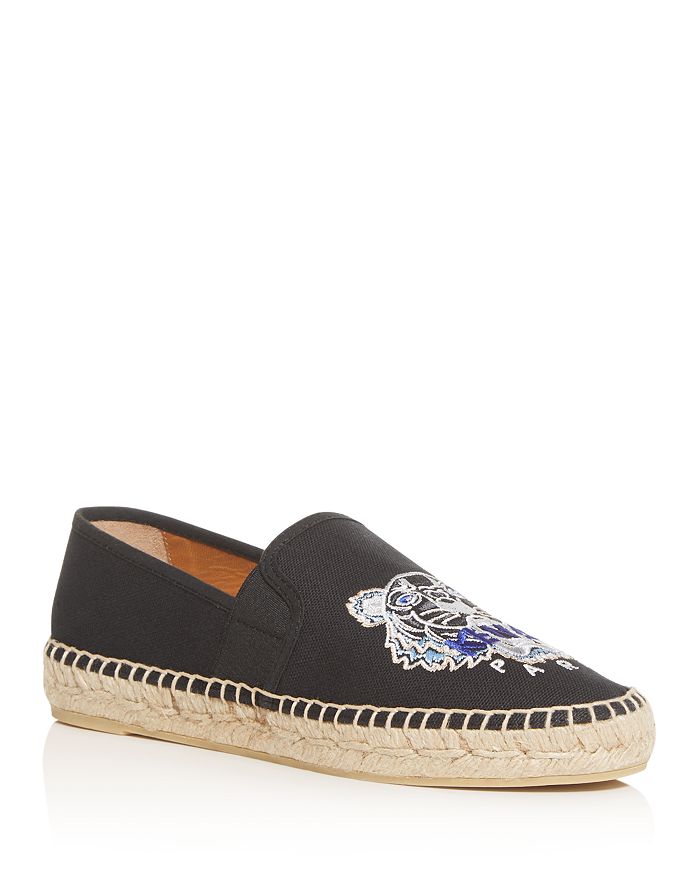 Kenzo Women's Tiger Embroidered Espadrille Flats In Black